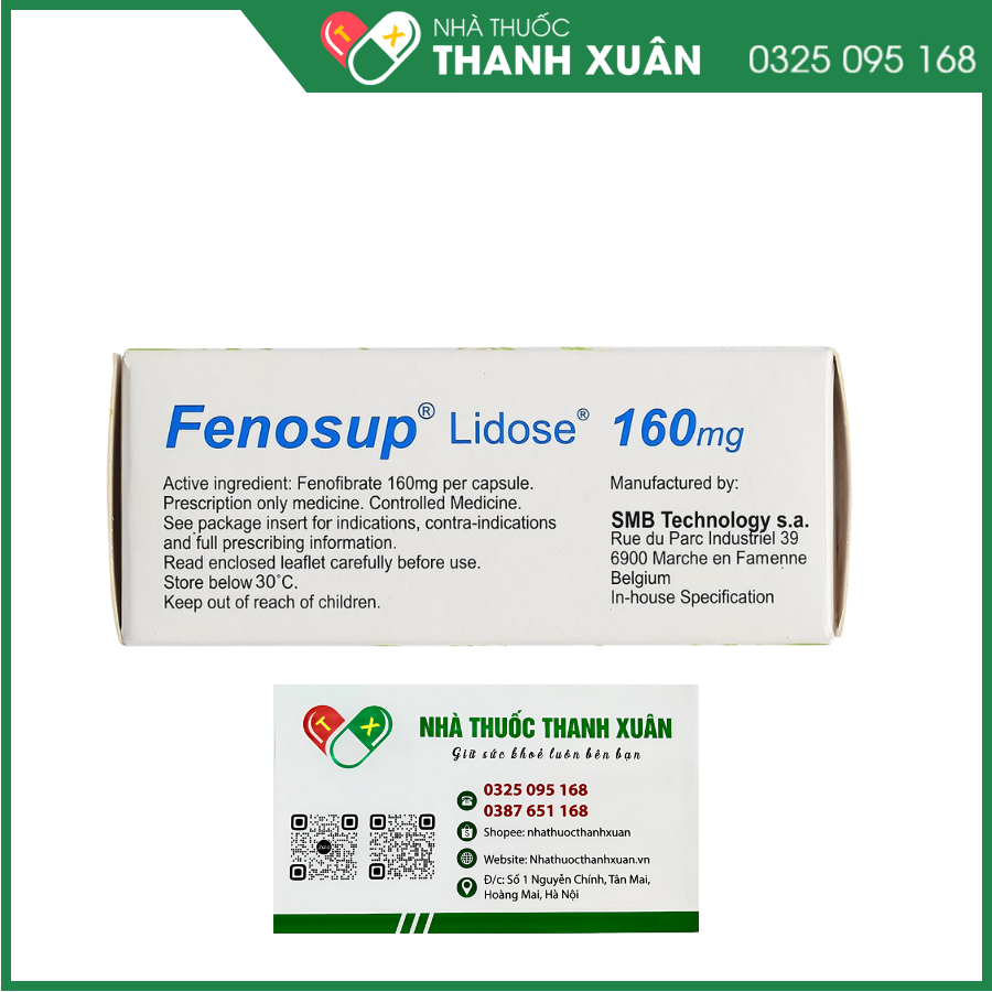 Fenosup Lidose điều trị tăng cholesterol máu và triglycerid máu cao